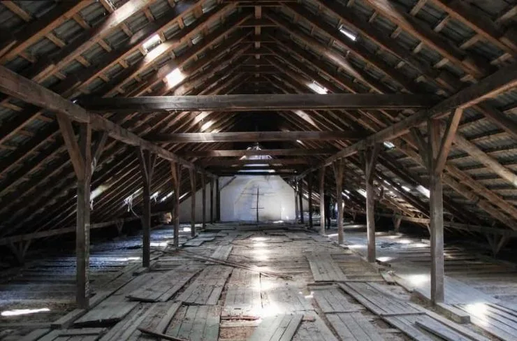 A large empty loft after a clearance service