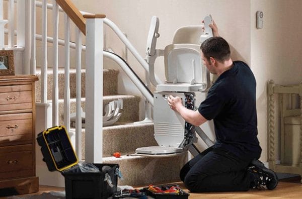 A stairlift that requires removing as part of a house clearance