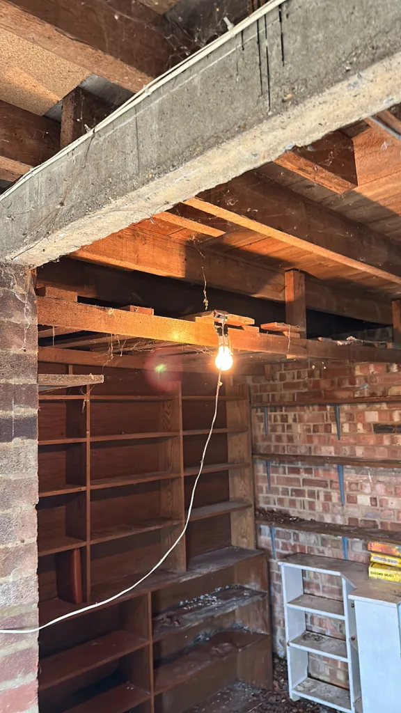 A cleared loft after using a clearance service
