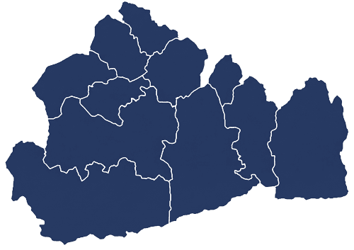 Map of Surrey